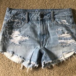 American Eagle Ripped Jean Shorts